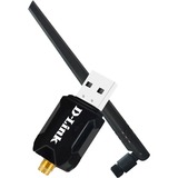 D-Link DWA-137 adaptador y tarjeta de red WLAN, Adaptador Wi-Fi negro, Alámbrico, USB, WLAN, Wi-Fi 4 (802.11n), Negro