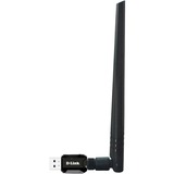 D-Link DWA-137 adaptador y tarjeta de red WLAN, Adaptador Wi-Fi negro, Alámbrico, USB, WLAN, Wi-Fi 4 (802.11n), Negro