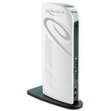 DeLOCK 87771 base para portátil y replicador de puertos Alámbrico Negro, Blanco, Estación de acoplamiento negro/blanco, Alámbrico, 3,5 mm, 10,100,1000 Mbit/s, Negro, Blanco, 2560 x 1440 Pixeles, 100 - 240 V