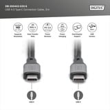 Digitus Cable USB4 Gen 2x2, conector USB-C > conector USB-C, 20 Gbit/s negro/Gris