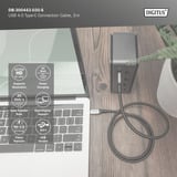 Digitus Cable USB4 Gen 2x2, conector USB-C > conector USB-C, 20 Gbit/s negro/Gris