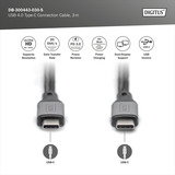 Digitus DB-300443-030-S, Cable negro/Gris