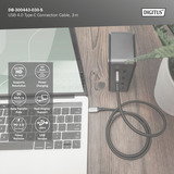 Digitus DB-300443-030-S, Cable negro/Gris