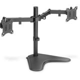 Digitus Soporte de monitor universal dual, Soporte de pie negro (mate), Independiente, 8 kg, 38,1 cm (15"), 81,3 cm (32"), 100 x 100 mm, Negro