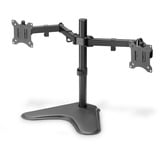 Digitus Soporte de monitor universal dual, Soporte de pie negro (mate), Independiente, 8 kg, 38,1 cm (15"), 81,3 cm (32"), 100 x 100 mm, Negro