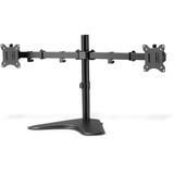 Digitus Soporte de monitor universal dual, Soporte de pie negro (mate), Independiente, 8 kg, 38,1 cm (15"), 81,3 cm (32"), 100 x 100 mm, Negro