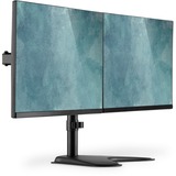 Digitus Soporte de monitor universal dual, Soporte de pie negro (mate), Independiente, 8 kg, 38,1 cm (15"), 81,3 cm (32"), 100 x 100 mm, Negro