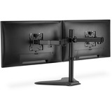 Digitus Soporte de monitor universal dual, Soporte de pie negro (mate), Independiente, 8 kg, 38,1 cm (15"), 81,3 cm (32"), 100 x 100 mm, Negro