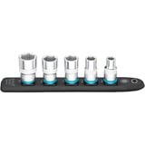 Hazet SmartRail 1/2" juego de dados para llave de vaso, hexagonal, 5 piezas, Llave de tubo negro