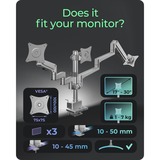 ICY BOX IB-MS525-T, Soporte de monitor gris