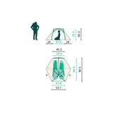 Jack Wolfskin Tienda de cúpula STRATOS LITE II, Tienda de campaña verde