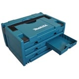 Makita MAKSTOR 3.6 Caja para piezas pequeñas Negro, Azul, Caja de herramientas azul, Caja para piezas pequeñas, Negro, Azul, 395 mm, 295 mm, 215 mm