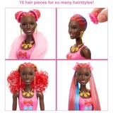 Mattel Barbie Color Reveal ¡Brillo! Muñeca cambio de cabello azul brillante, Muñecos 