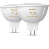 Philips Hue White Ambiance MR16 Smarter Spot doble pack 400 lm, Lámpara LED 