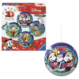 Ravensburger 3D Bola de rompecabezas Disney Set de bolas de Navidad, Puzzle 