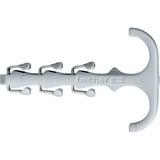 fischer Abrazadera doble Steckfix plus SF plus ZS 10, Brida gris claro