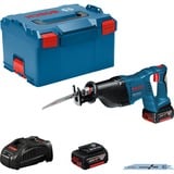 Bosch GSA 18 V-LI Negro, Azul, Sierra de sable azul/Negro, Deep discharge, Sobrecalentamiento, Sobrecarga, Negro, Azul, 2,8 cm, Batería, Ión de litio, 5 Ah