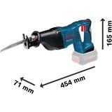 Bosch GSA 18 V-LI Negro, Azul, Sierra de sable azul/Negro, Deep discharge, Sobrecalentamiento, Sobrecarga, Negro, Azul, 2,8 cm, Batería, Ión de litio, 5 Ah