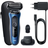 Braun Series 6 61-B1200s, Máquina de afeitar negro/Azul