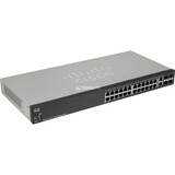 Cisco SF350-24 Gestionado L2/L3 Fast Ethernet (10/100) Negro, Interruptor/Conmutador gris, Gestionado, L2/L3, Fast Ethernet (10/100), Montaje en rack