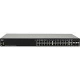 Cisco SF350-24 Gestionado L2/L3 Fast Ethernet (10/100) Negro, Interruptor/Conmutador gris, Gestionado, L2/L3, Fast Ethernet (10/100), Montaje en rack