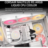 Corsair NAUTILUS 360 RS ARGB Reacondicionado, Refrigeración por agua blanco
