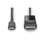 Digitus Cable adaptador USB-C <> DisplayPort, bidireccional negro