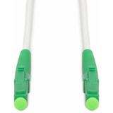 Digitus Cable de parche de fibra óptica simplex, reforzado con acero, monomodo, LC/APC > LC/APC blanco