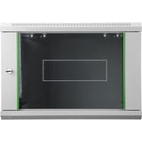 Digitus Carcasa de pared de la serie Dynamic Basic - 600 x 450 mm (an. x pr.), Armario IT gris claro, Bastidor de pared, 12U, 60 kg, Gris