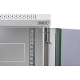 Digitus Carcasa de pared de la serie Dynamic Basic - 600 x 450 mm (an. x pr.), Armario IT gris claro, Bastidor de pared, 12U, 60 kg, Gris