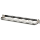 Digitus Panel de parcheo modular, 24 puertos RJ-45, Patch Panel plateado