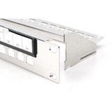 Digitus Panel de parcheo modular, 24 puertos RJ-45, Patch Panel plateado