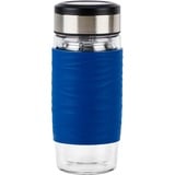 Emsa N20805 420 ml Transparente, Termo azul/Transparente, Transparente, Vidrio, Silicona, Acero inoxidable, China, 420 ml, 82 mm