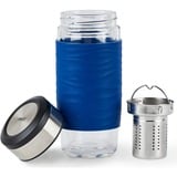 Emsa N20805 420 ml Transparente, Termo azul/Transparente, Transparente, Vidrio, Silicona, Acero inoxidable, China, 420 ml, 82 mm