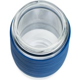 Emsa Tea Mug 420 ml Transparente, Termo azul/Transparente, Transparente, Vidrio, Silicona, Acero inoxidable, China, 420 ml, 82 mm