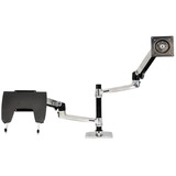 Ergotron LX Series Dual Stacking Arm 61 cm (24") Plata, Soporte de monitor plateado, 18,1 kg, 61 cm (24"), 75 x 75 mm, 100 x 100 mm, Ajustes de altura, Plata