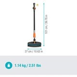 GARDENA Set de lavado Cleansystem suave con mango S, Cepillos de lavado gris/Turquesa