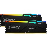 Kingston FURY FURY Beast RGB módulo de memoria 32 GB 2 x 16 GB DDR5 6000 MHz, Memoria RAM negro, 32 GB, 2 x 16 GB, DDR5, 6000 MHz, 288-pin DIMM