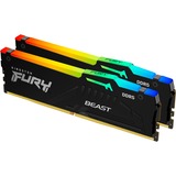 Kingston FURY FURY Beast RGB módulo de memoria 32 GB 2 x 16 GB DDR5 6000 MHz, Memoria RAM negro, 32 GB, 2 x 16 GB, DDR5, 6000 MHz, 288-pin DIMM