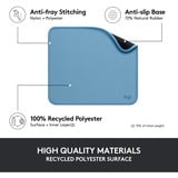 Logitech 956-000051 alfombrilla para ratón Azul, Alfombrilla de ratón celeste, Azul, Monocromo, Nylon, Poliéster, Caucho, Base antiderrapante