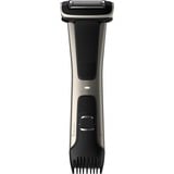 Philips 7000 series Bodygroom Series 7000 BG7025/15 Recortador corporal e íntimo impermeable, Cortador de pelo negro/Gris, Mojado y seco, Autoafilables de la hoja, No necesita mantenimiento ni lubricación, AC/Batería, Negro