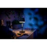 Philips Hue Lámpara de mesa portátil Hue Go negro, Philips Hue White and Color ambiance Lámpara de mesa portátil Hue Go, Lámpara de mesa inteligente, Bluetooth/Zigbee, Negro, LED, Metal, Bombilla(s) no reemplazable(s)