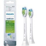 Philips Sonicare W2 Optimal White HX6062/10 Pack de 2 cabezales blancos de cepillos, Cabezal de cepillo blanco, 2 pieza(s), Blanco, Medio