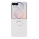 Samsung Funda con anillo magnético de silicona, Funda para teléfono móvil crema