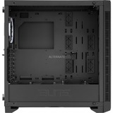 Sharkoon ELITE SHARK CA200M Midi Tower Negro, Caja de torre grande negro, Midi Tower, PC, Negro, ATX, CEB, EATX, EEB, micro ATX, Mini-ITX, Azul, Verde, Rojo, 16,5 cm