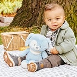 Spin Master Perrito de peluche hecho de material 100 % reciclado, Peluches celeste/blanco