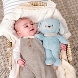 Spin Master Perrito de peluche hecho de material 100 % reciclado, Peluches celeste/blanco