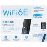 TP-Link Archer TXE70UH WLAN 5400 Mbit/s, Adaptador de red Inalámbrico y alámbrico, USB, WLAN, Wi-Fi 6E (802.11ax), 5400 Mbit/s, Negro