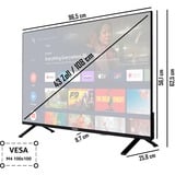 Telefunken XU43AN750S, Televisor LED negro