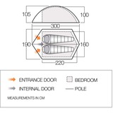 Vango Tienda túnel Blade 200, Tienda de campaña verde